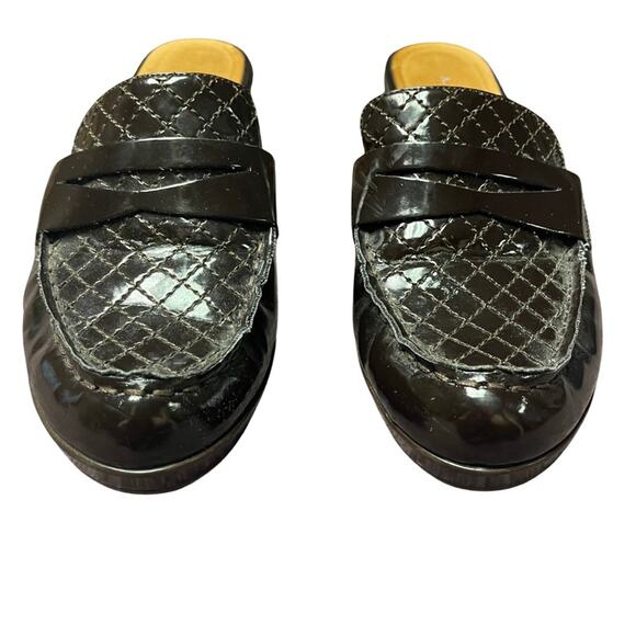 A Marinelli slides mules heels leather loafers slide on professional size 9.5 - Picture 3 of 9